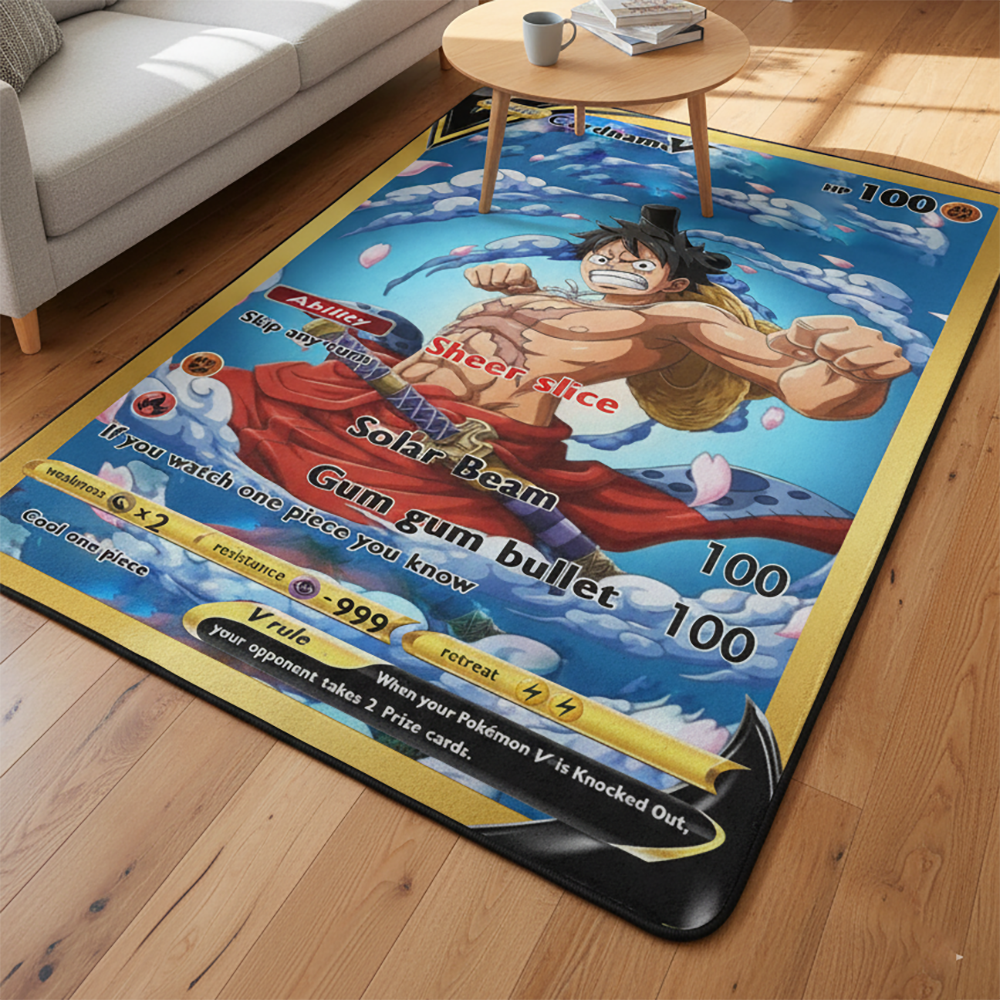 Gaming Accessories For Kids Room - Cartoon One Piece Rug Anime Luffy