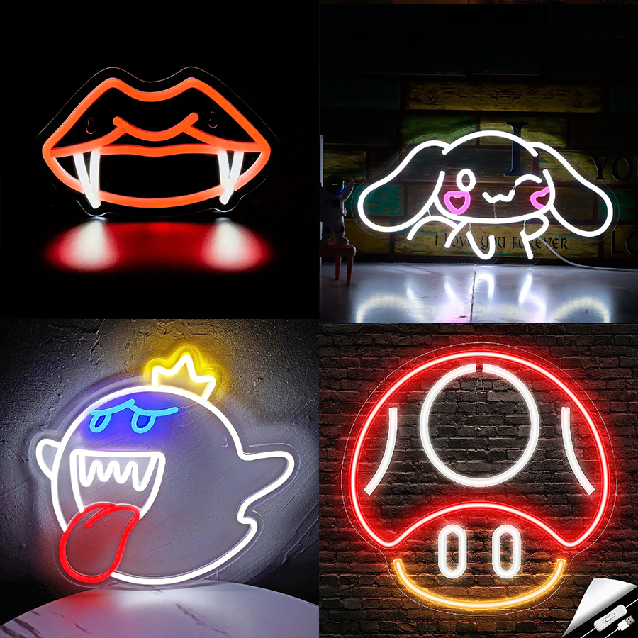Accessories For Your Gaming Room - Neon Sign The Ghost Face LED
