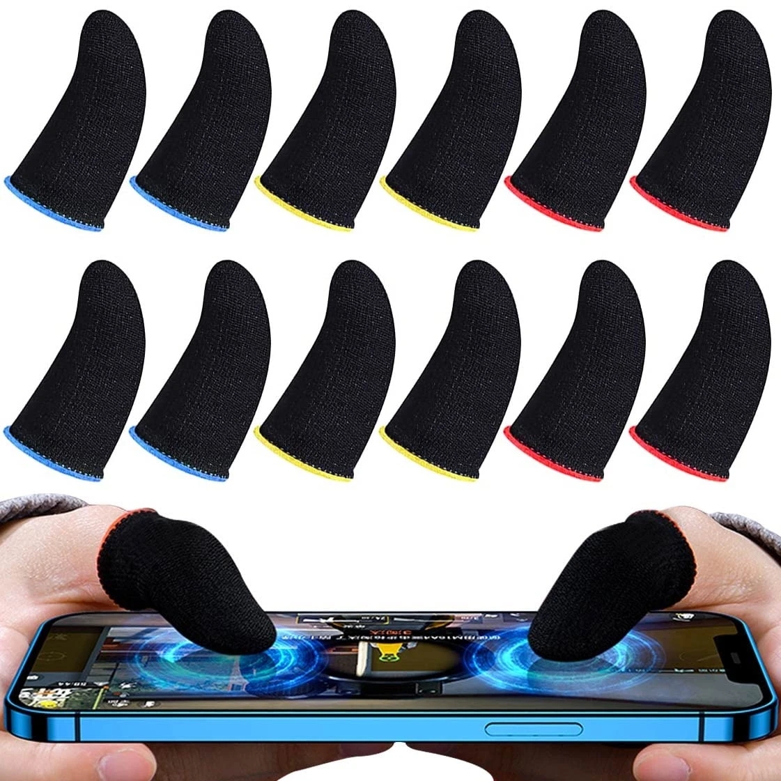 Gaming Accessories For Mobile - Gaming Finger Sleeve Breathable Fingertips For