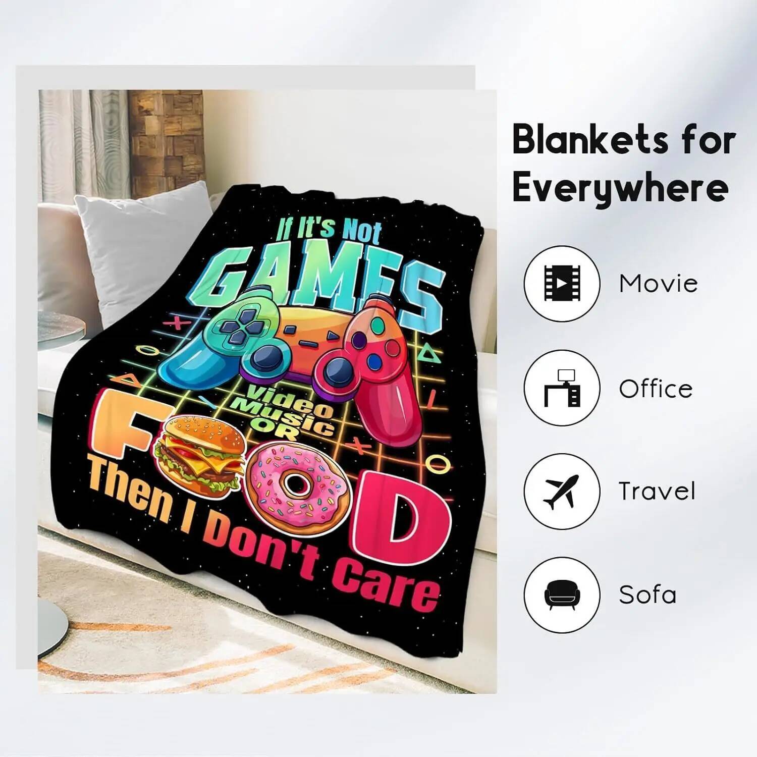 Boys Blanket - Gaming Blanket  - Gaming Accessories For Kids Room avis et prix