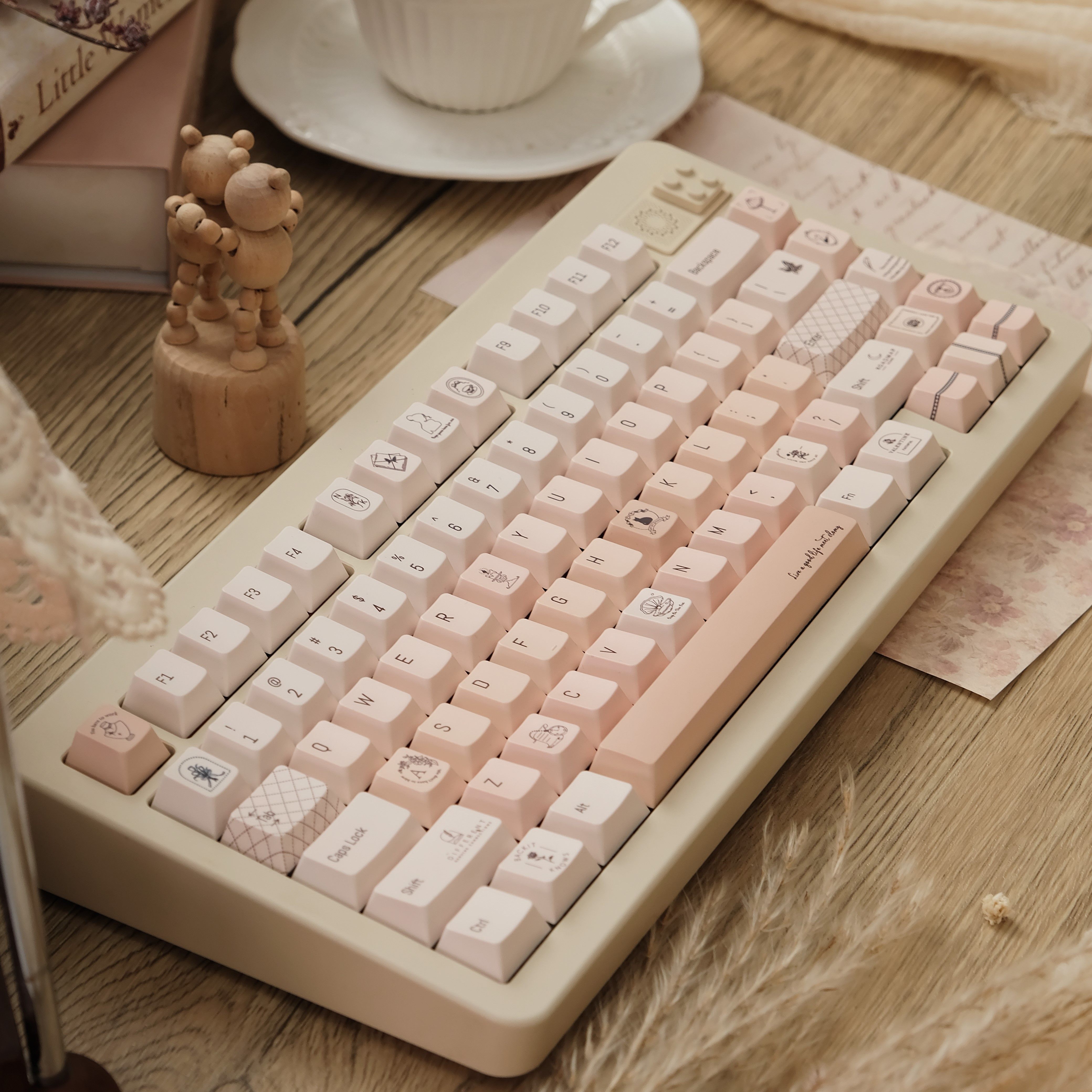 Champagne Pink Keycap Set PC+P - Gaming Accessories To Gift avis et prix