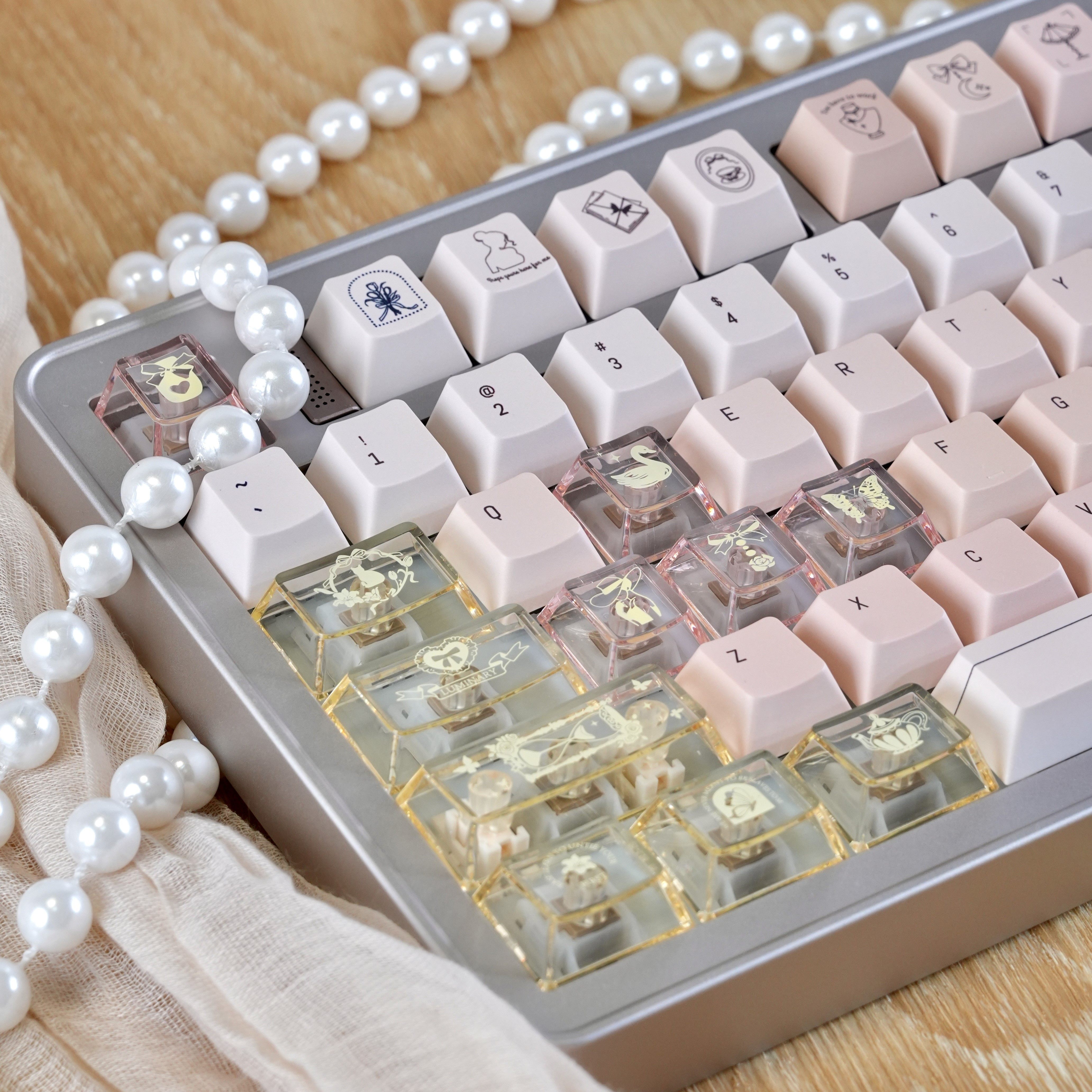 Champagne Pink Keycap Set PC+P - Gaming Accessories To Gift avis et prix