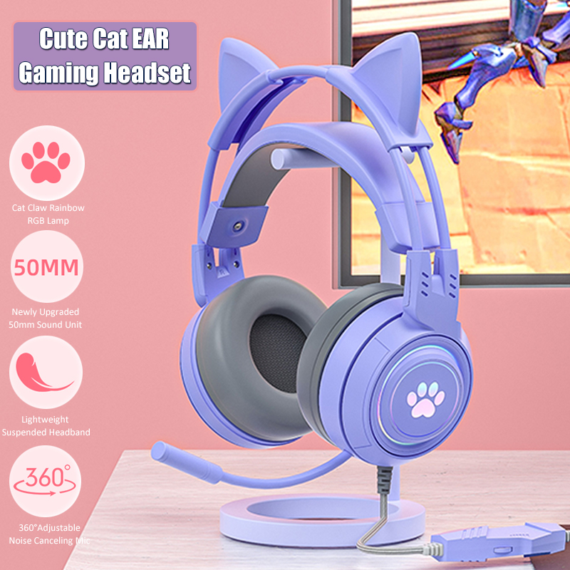Cute Cat Ear Gaming Headphones - Gaming Accessories Kids avis et prix