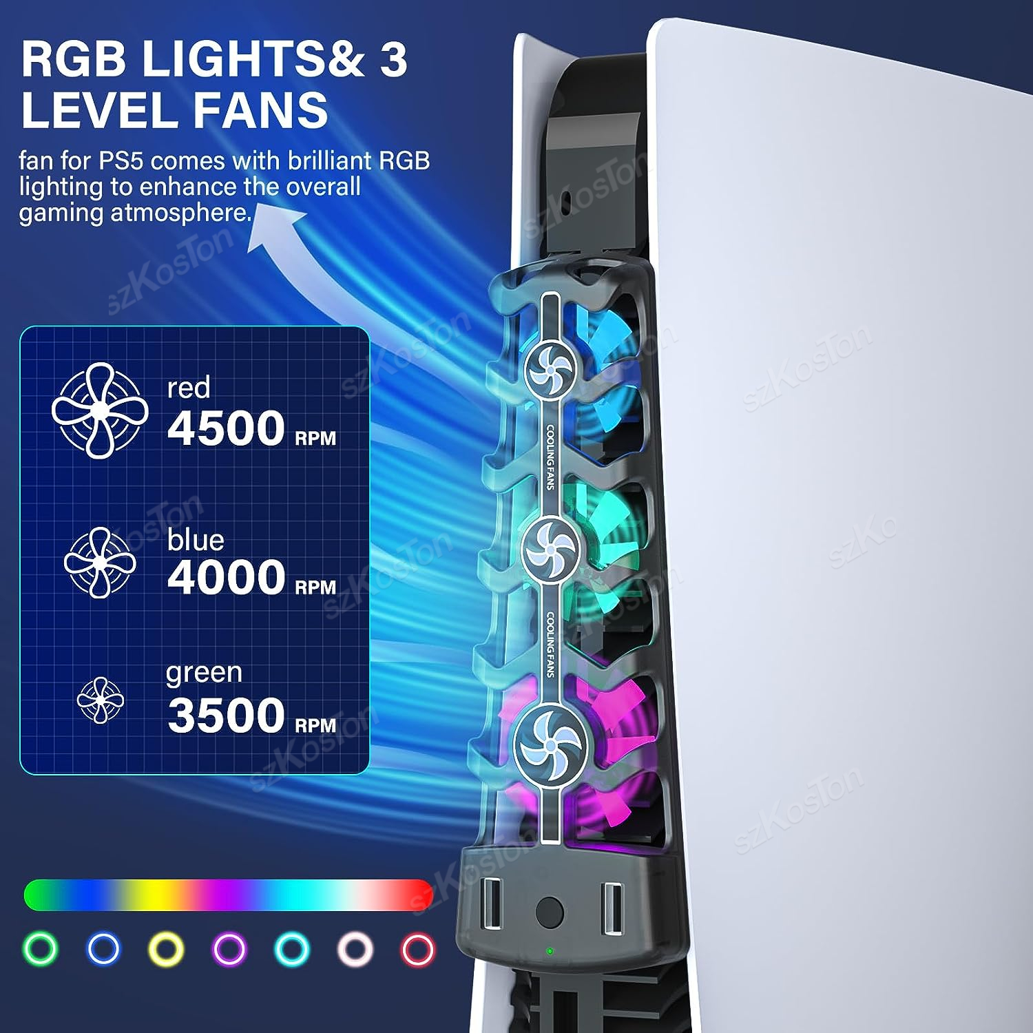 RGB Cooling Fan for PS5 Effici - Gaming Accessories For Mobile avis et prix