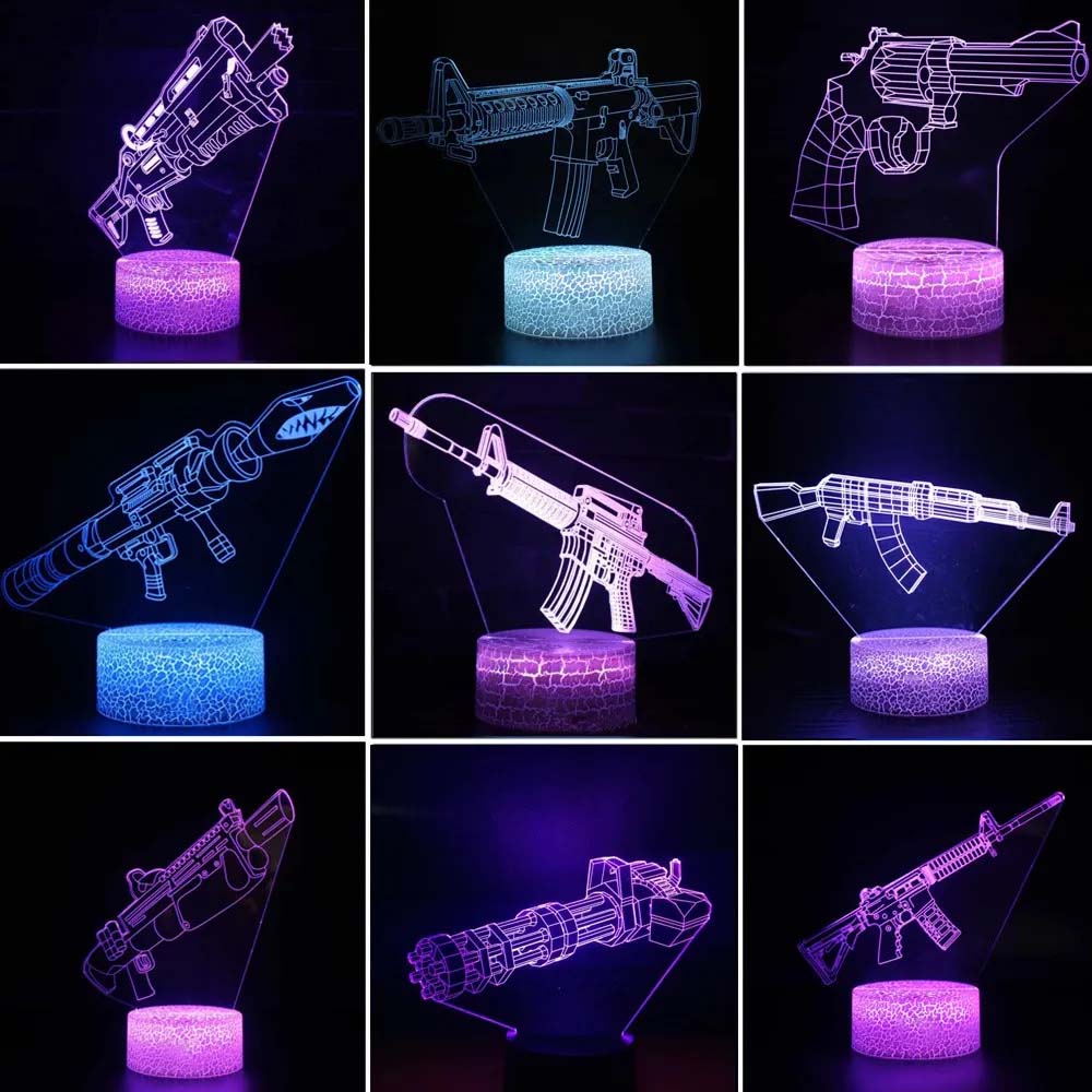 Game Rifle 3d Led Night Light  - Accessories For Your Gaming Room avis et prix