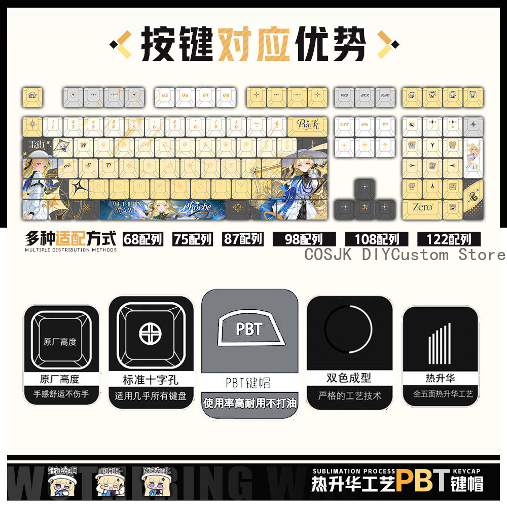 122 Keys Anime Phoebe Wutherin - Gaming Accessories Gamestop avis et prix
