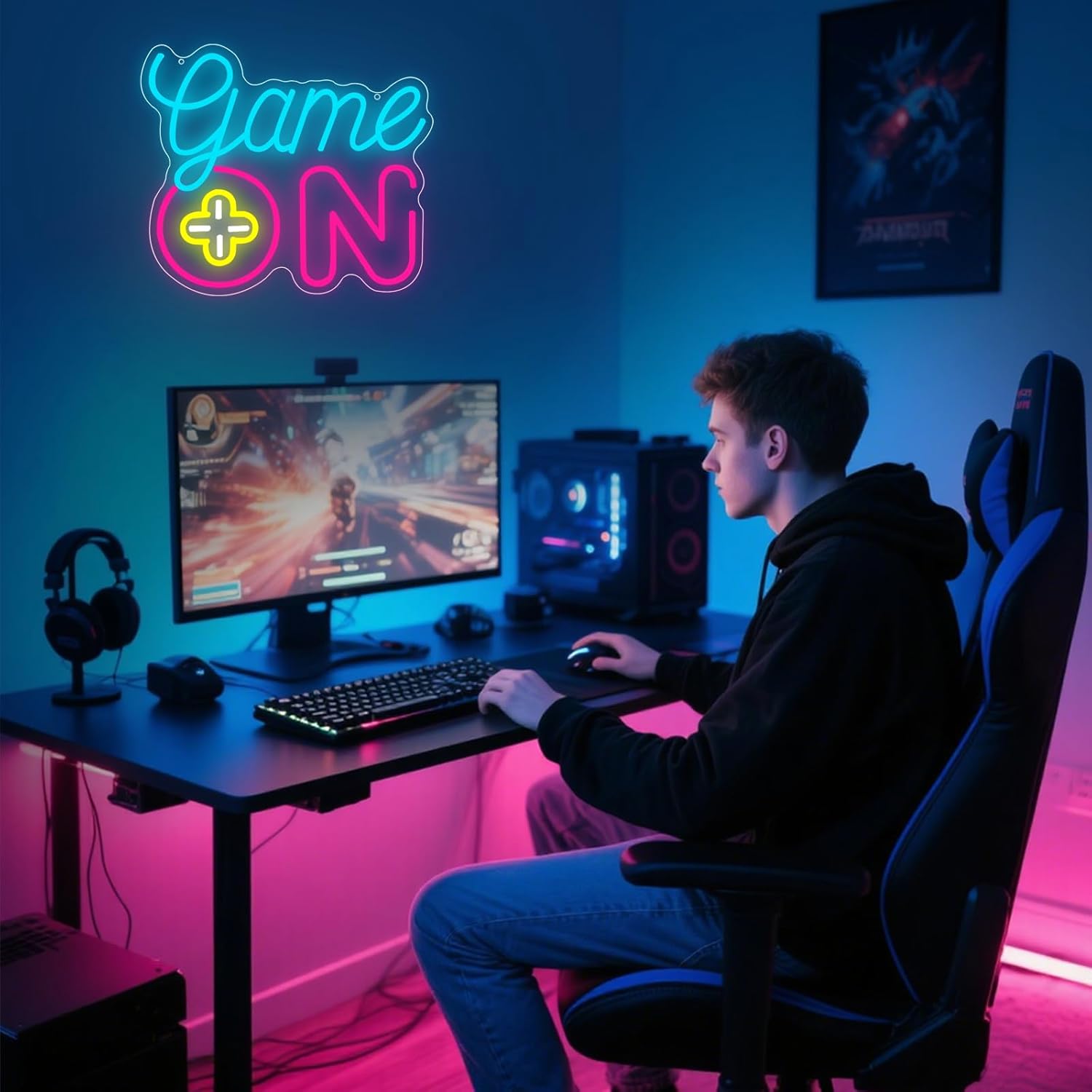 Game on Neon Sign Gaming LED N - Gaming Accessories For Kids Room avis et prix